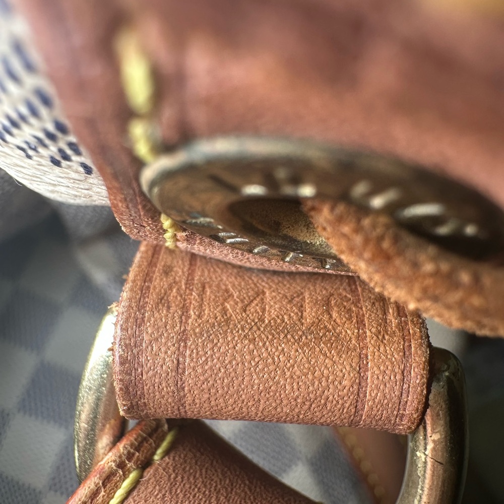 Louis Vuitton Damier Azur Noe Drawstring Hobo Bucket Bag Large - Picture 8 of 13